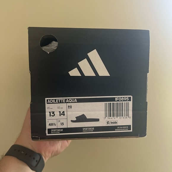 Adidas Dark Blue Adilette Slides main image 4